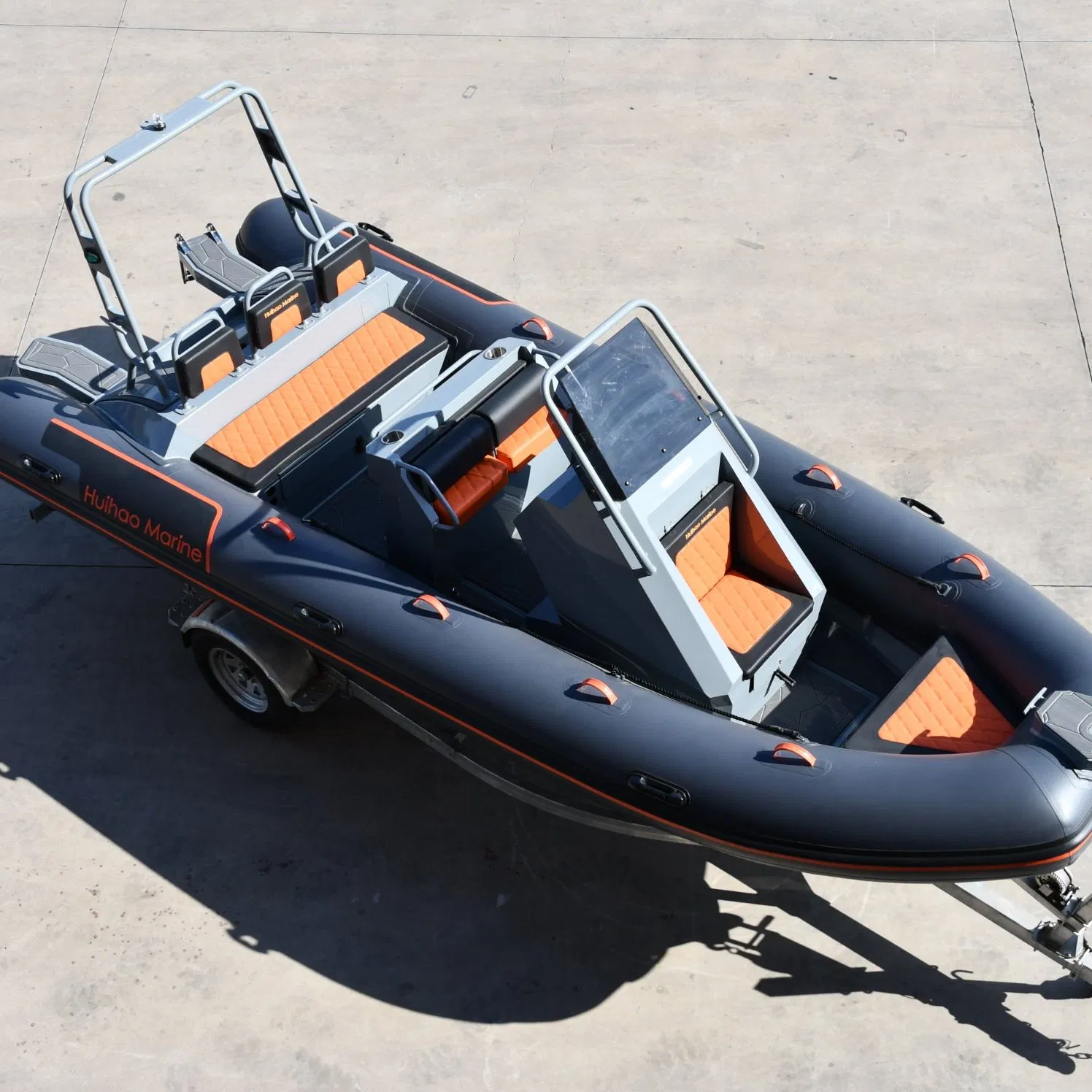 20FT Rib620 Hypalon/PVC/Orca Semi-Rigid Aluminum Rib Inflatable Fishing Boat