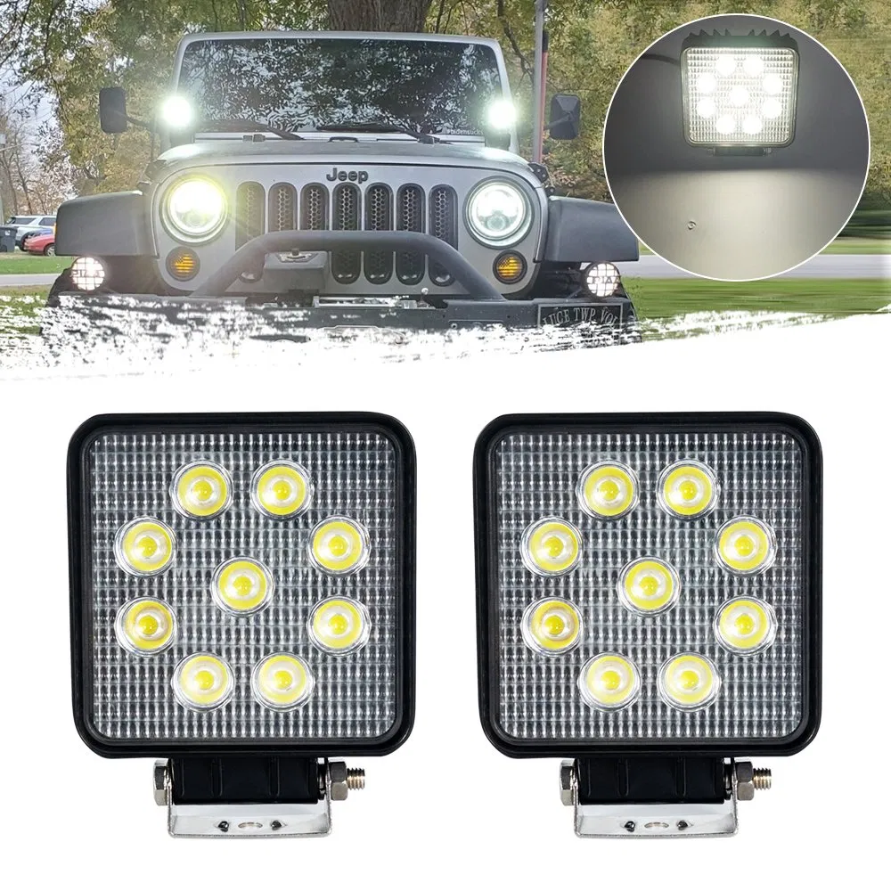 Waterproof LED Work Lights Pods Spot Square Work Light Offroad Light LED Fog Light Truck Light Driving Light Boat Lighting for Truck Pickup Jeep SUV ATV