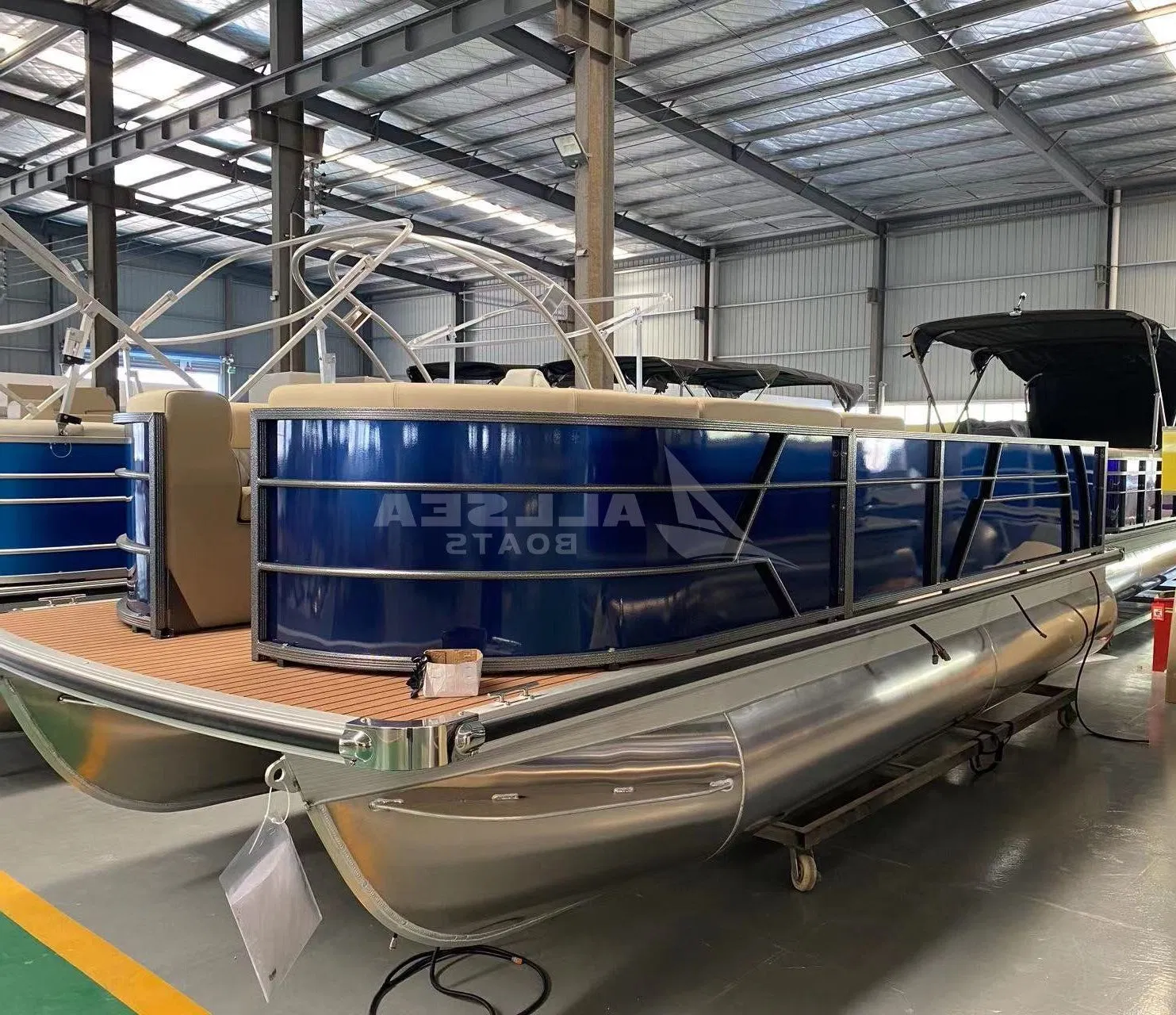 Allsea Cheap 19FT Aluminum Party Luxury Sport Speed Pontoon Boat with Light