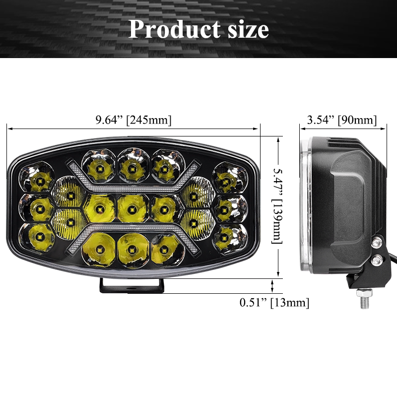 12V 24V 10inch Oval Roof Bumper Spot LED Lighting for Truck Auto Car off-Road 4X4 4WD SUV ATV UTV, Boat Ship Vessel Work Light Factory Wholesaler