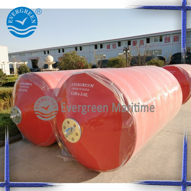 2.0X3.5 2.5X5.5 Black PU Coating EVA Solid Trelleborg Ever Guard Cushion Floating Boat Mooring Sts Armed Foam Filled Fender Defense Bumper