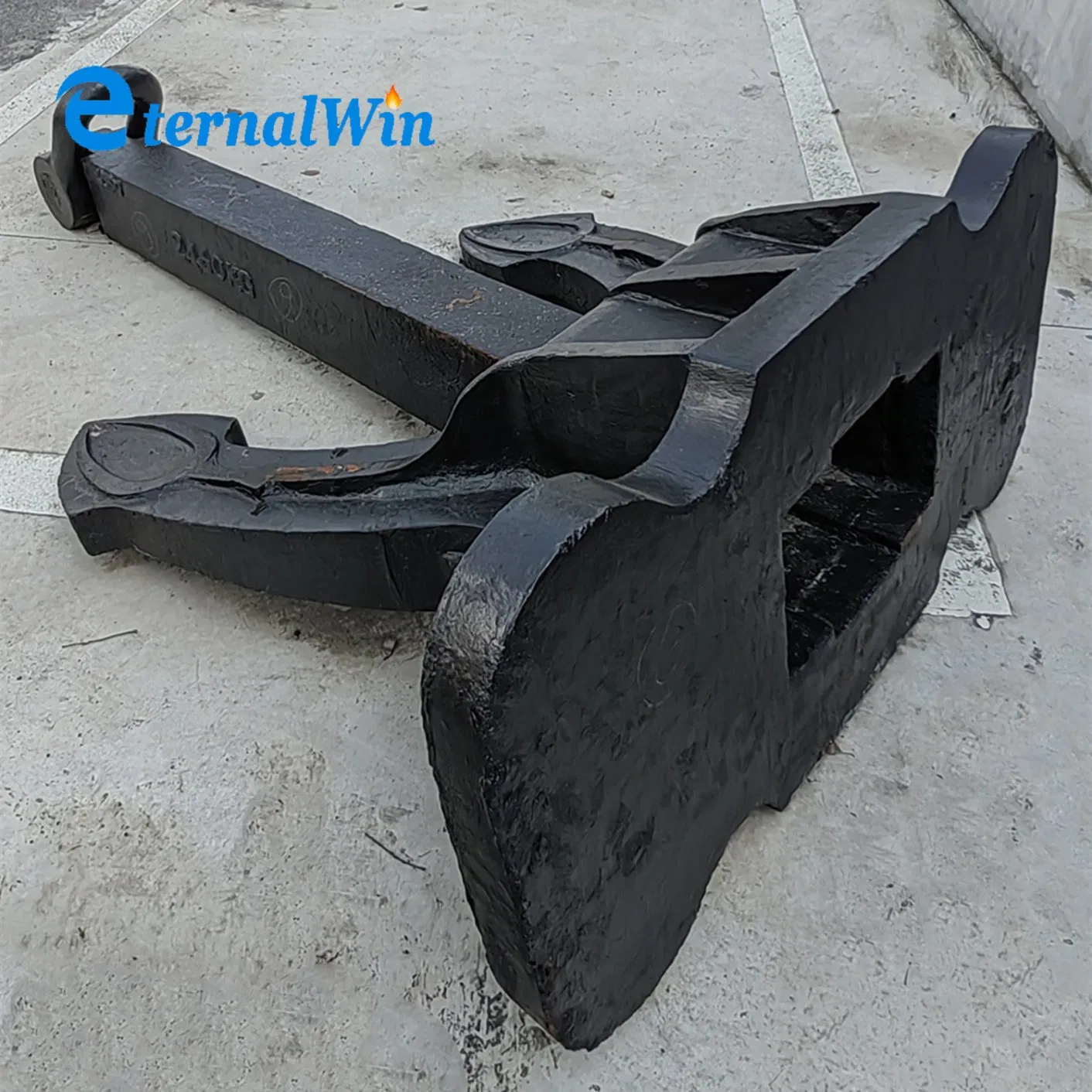 High Holding Power Black Printed Marine Boat Stockless Anchors 150kg to 3000kg Ship Spek Anchor for Sale