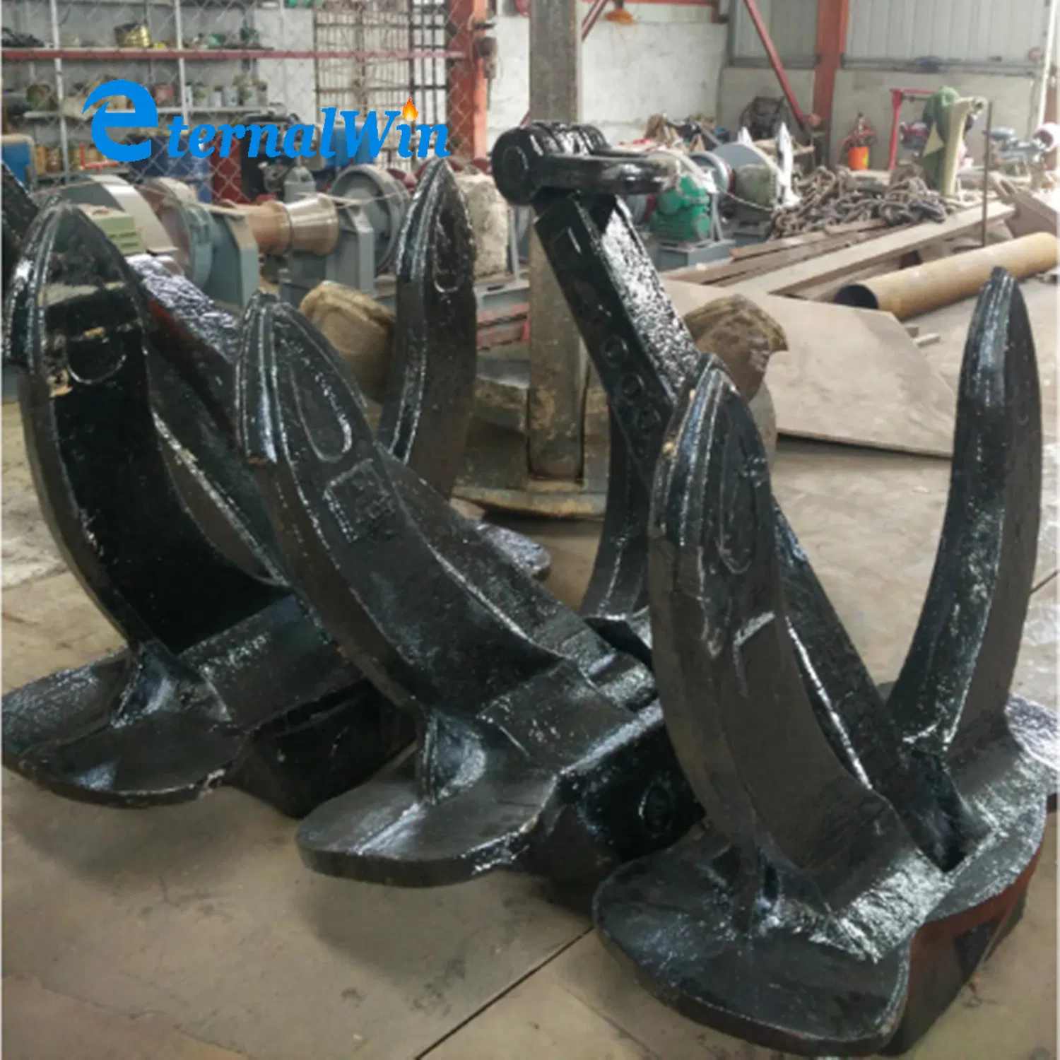 High Holding Power Black Printed Marine Boat Stockless Anchors 150kg to 3000kg Ship Spek Anchor for Sale