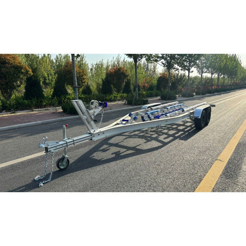 28FT Alloy Boat Trailer Heavy Duty Poly Bunks Aluminum Boat Trailer for Fishing Boats Rib Boats Fiberglass Boats