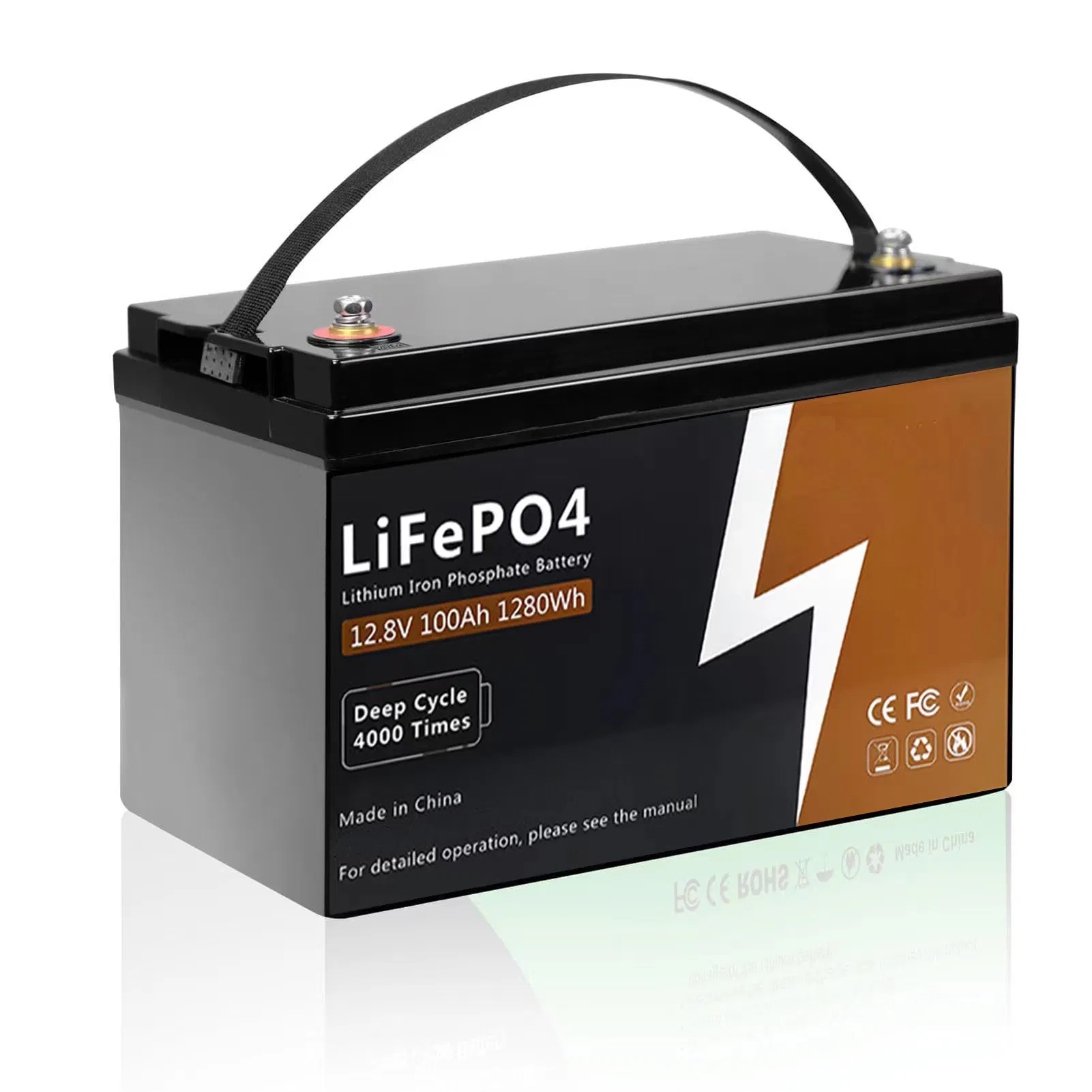 12V 12.8V 100ah LiFePO4 /LFP/Li Ion Battery Cells and LiFePO4 for Energy Storage/Solar Energy Storge/RV/Marine/Boat with Bluetooth APP Monitor