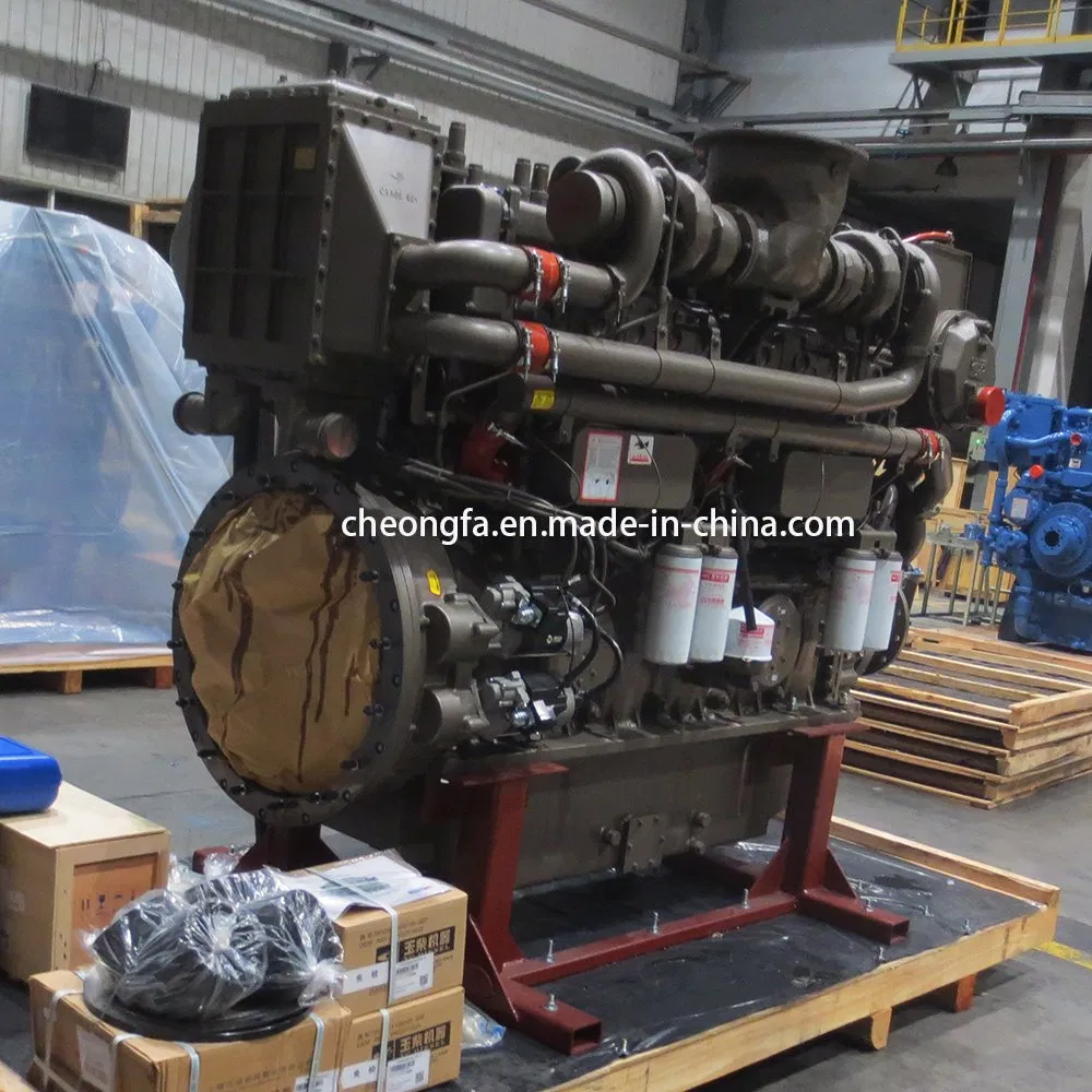 CCS Certification Strong Power 1100HP Electric Boat Motor Marine Diesel Engine with Gearbox