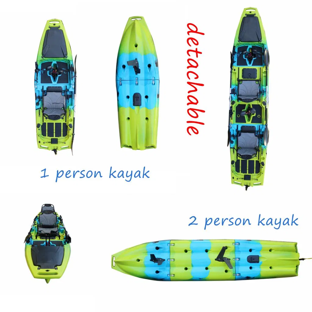Modular 2 Person Detachable Fishing Fins Pedal Drive Kayak for Sale