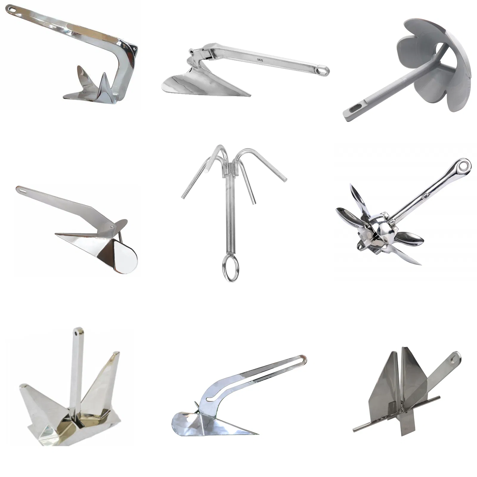 Marine Hradware Yachts Stainless Steel High Polishing Carbon Steel Galvanized Casting High Holding Power Boat Anchor