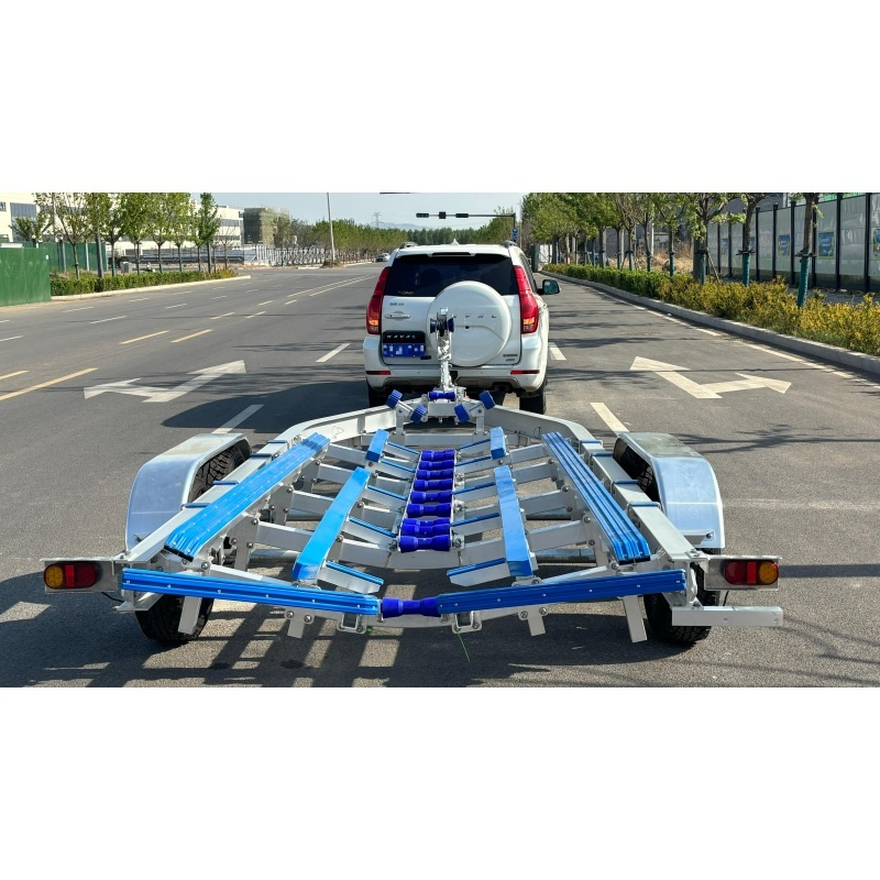 28FT Alloy Boat Trailer Heavy Duty Poly Bunks Aluminum Boat Trailer for Fishing Boats Rib Boats Fiberglass Boats