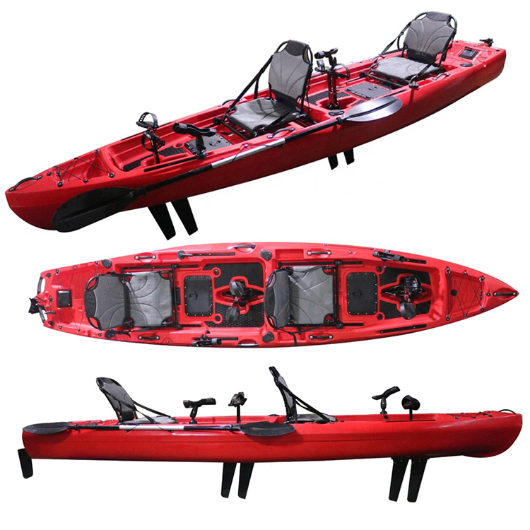 13.5FT Tandem 2 Person Fishing Kayak with Pedal Drive