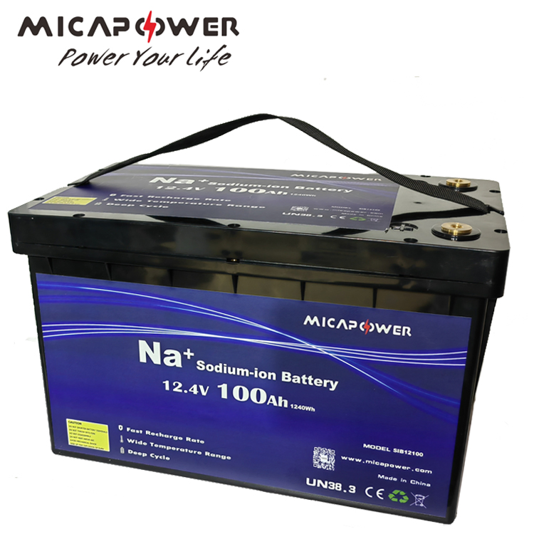 Mica 12V 100ah Sodium Ion Na Battery 12V 24V 36V 48V 10ah 50ah 100ah 200ah Pack for Deep Cycle Applications RV Boat UPS Solar Battery