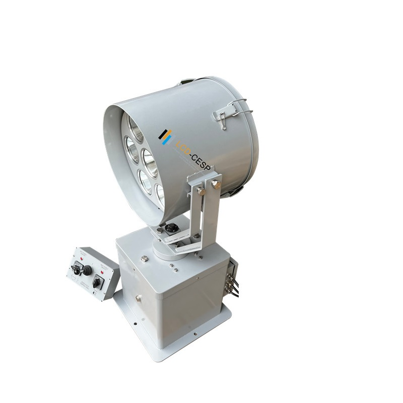 Stainless Steel 80-350W Marine Rotating Tz1 Automatic Live Aboard and Conversion Boat Fish Farm Boat Navy Ship 220V or 24V LED Searchlight 2deg IP66 &IP67/IP69K