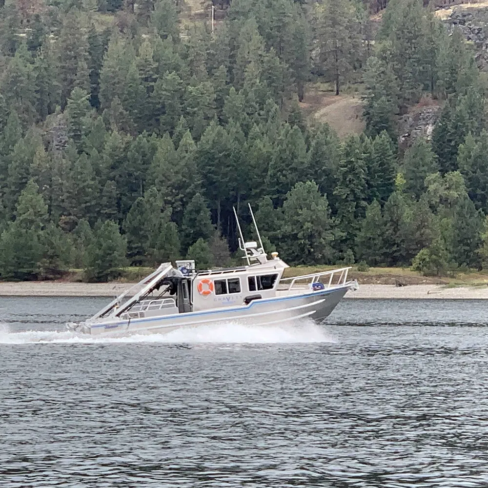 Aluminum Catamaran Side View