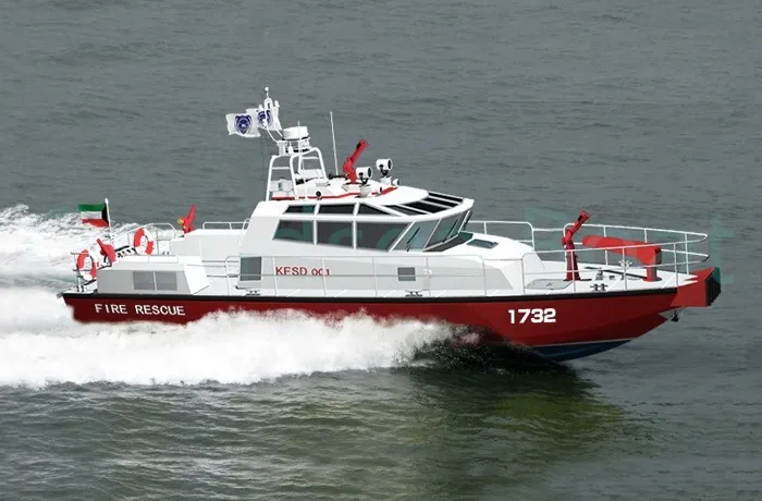 Fire Fighting Boat Front View