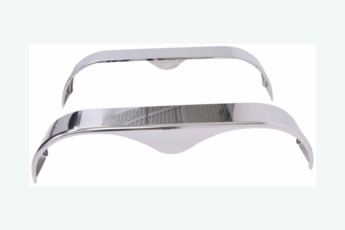 Stainless Steel Tandem Axle Teardrop Trailer Fenders for Boat Trailers - 14" Wheels