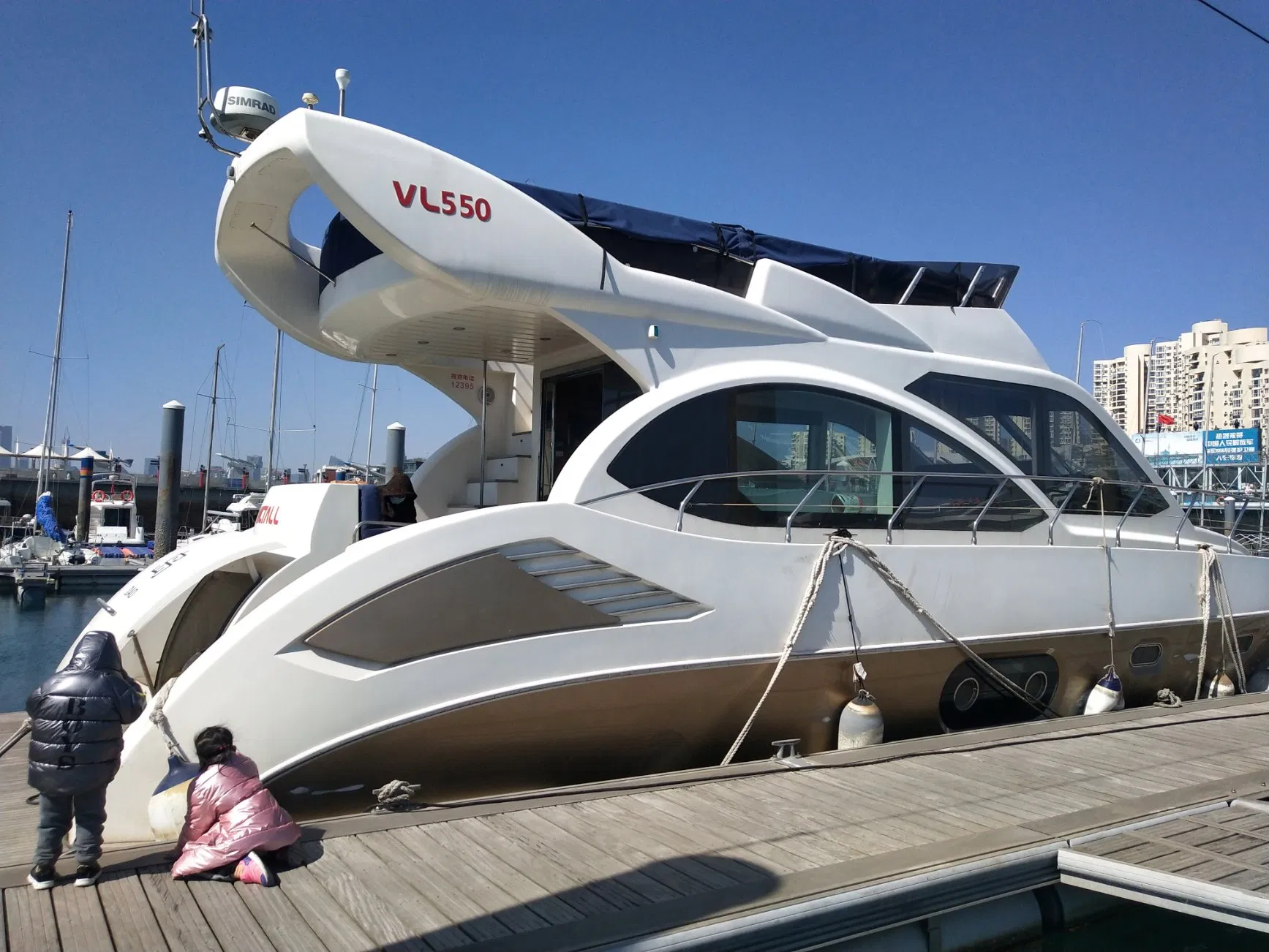 55FT Fiberglass Luxury Sports Yacht