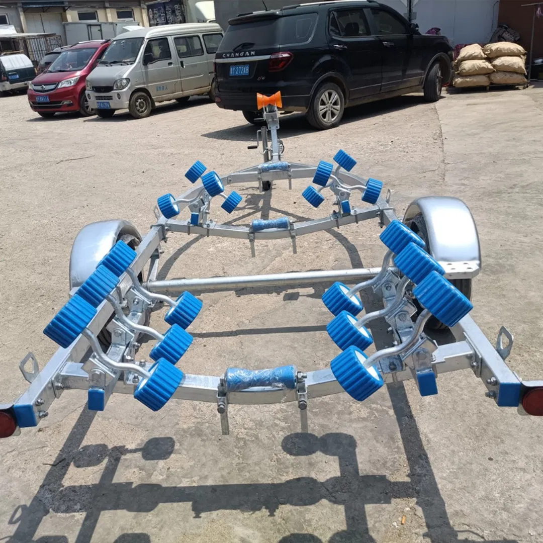 China Haijia Shoreline Boat Trailer Manufacture Sale Galvanized Trailer Boat