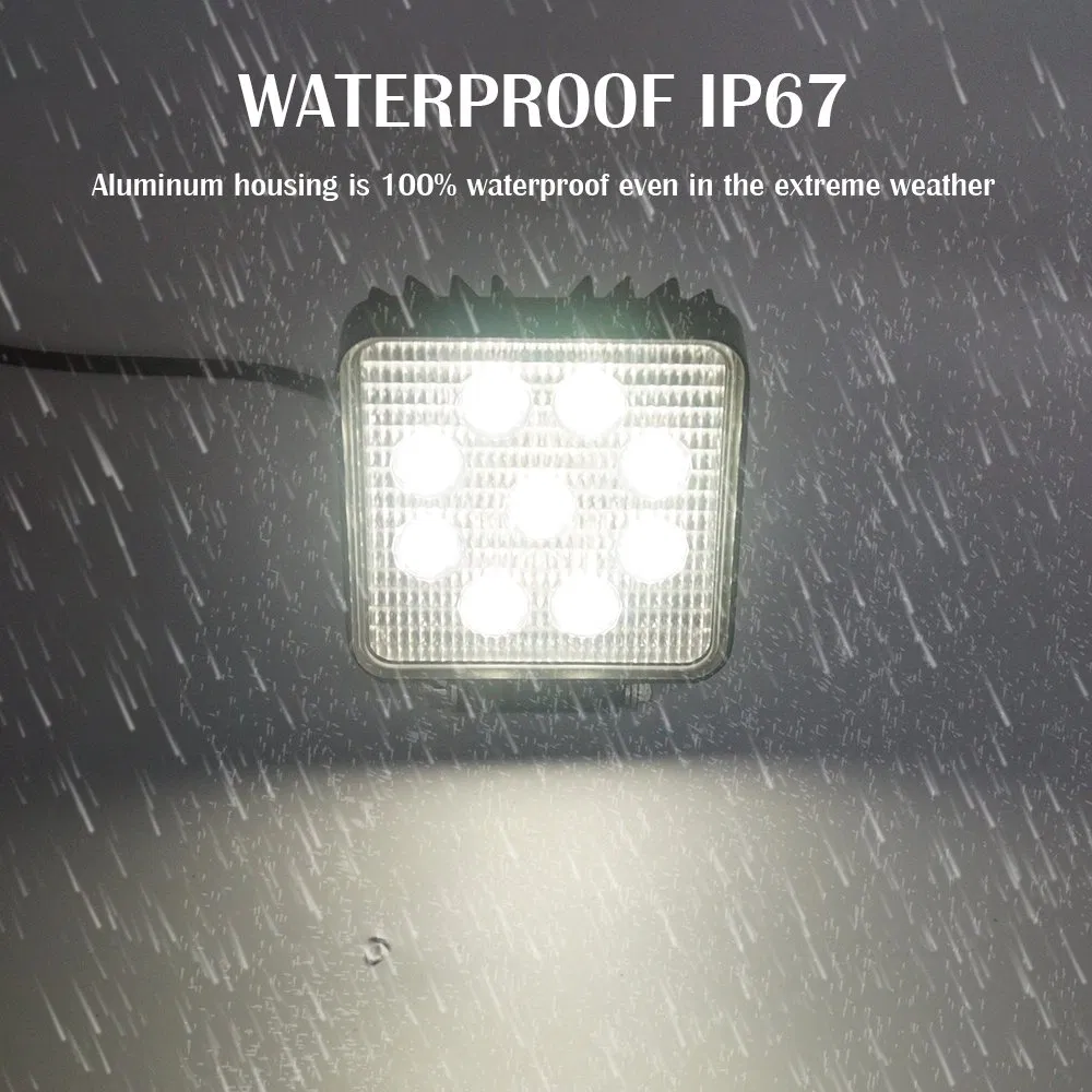Waterproof LED Work Lights Pods Spot Square Work Light Offroad Light LED Fog Light Truck Light Driving Light Boat Lighting for Truck Pickup Jeep SUV ATV