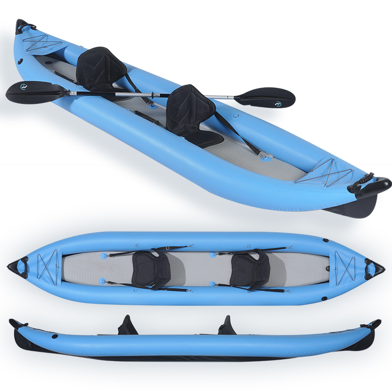 Fashionable Design Hot Sale Cover 3 Person PVC Professional Inflatable Fishing Kayak