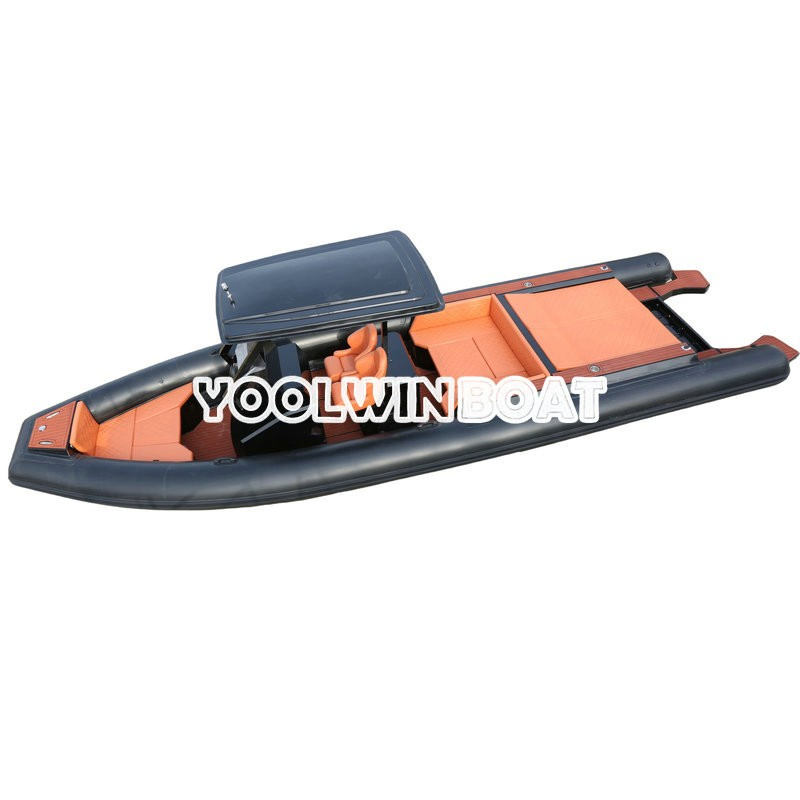 Italian Best Price 32FT CE China Luxury Speed Aluminum Rigid Inflatable Power Recreation Orca Hypalon Cabin Cruising Family Leisure Rib/ Rhib Boat for Sale