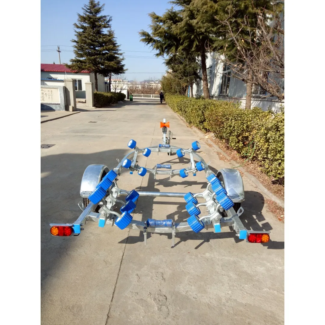 Heavy Duty Silver Boat Trailer for Sailboats with Hydraulic Brake