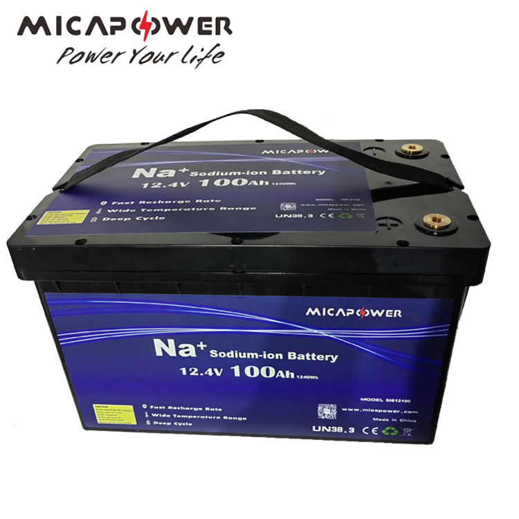 Mica 12V 100ah Sodium Ion Na Battery 12V 24V 36V 48V 10ah 50ah 100ah 200ah Pack for Deep Cycle Applications RV Boat UPS Solar Battery