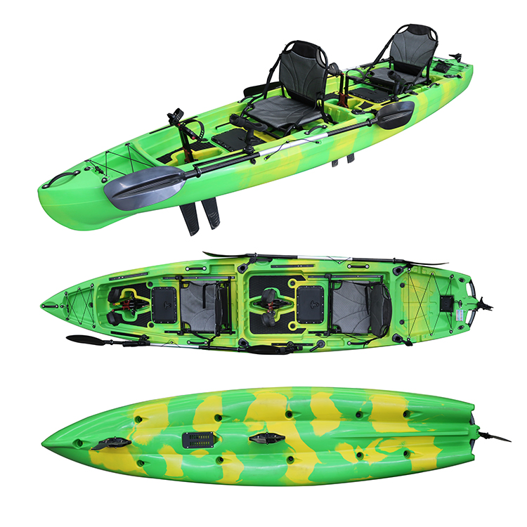 13.5FT Tandem 2 Person Fishing Kayak with Pedal Drive