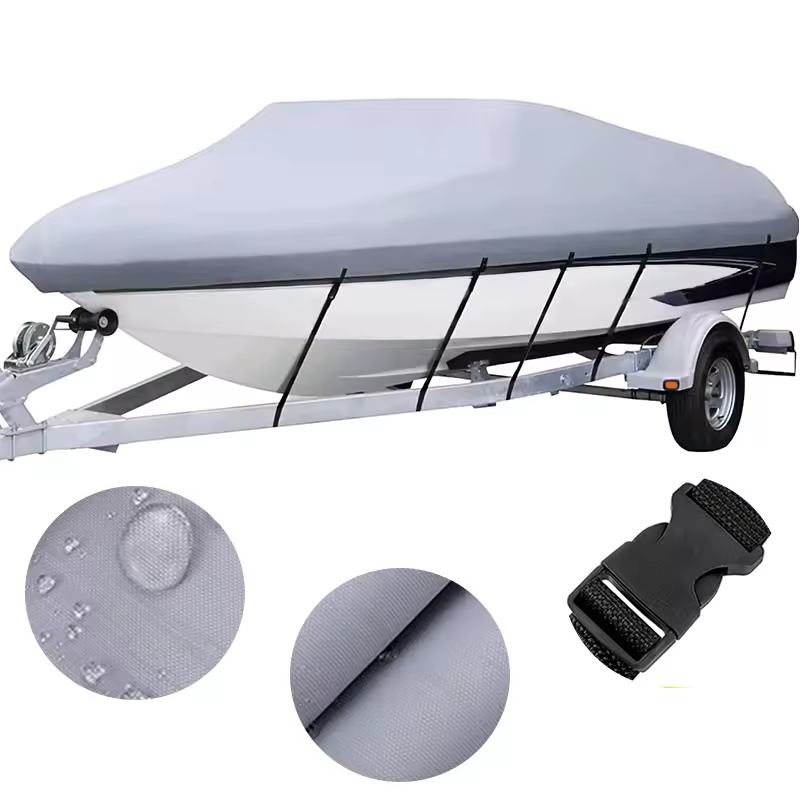 Silver Metallic V-Hull Boat Cover - Reflective &amp; Cool