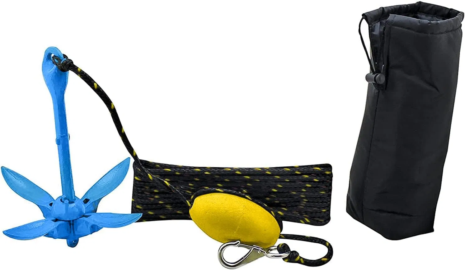 50 FT Rope for Fishing Kayaks, Canoe, Jet Ski, Sup Paddle Board and Small Boats Marine Kayak Anchor Kits 7 Lb Folding Anchor Accessories