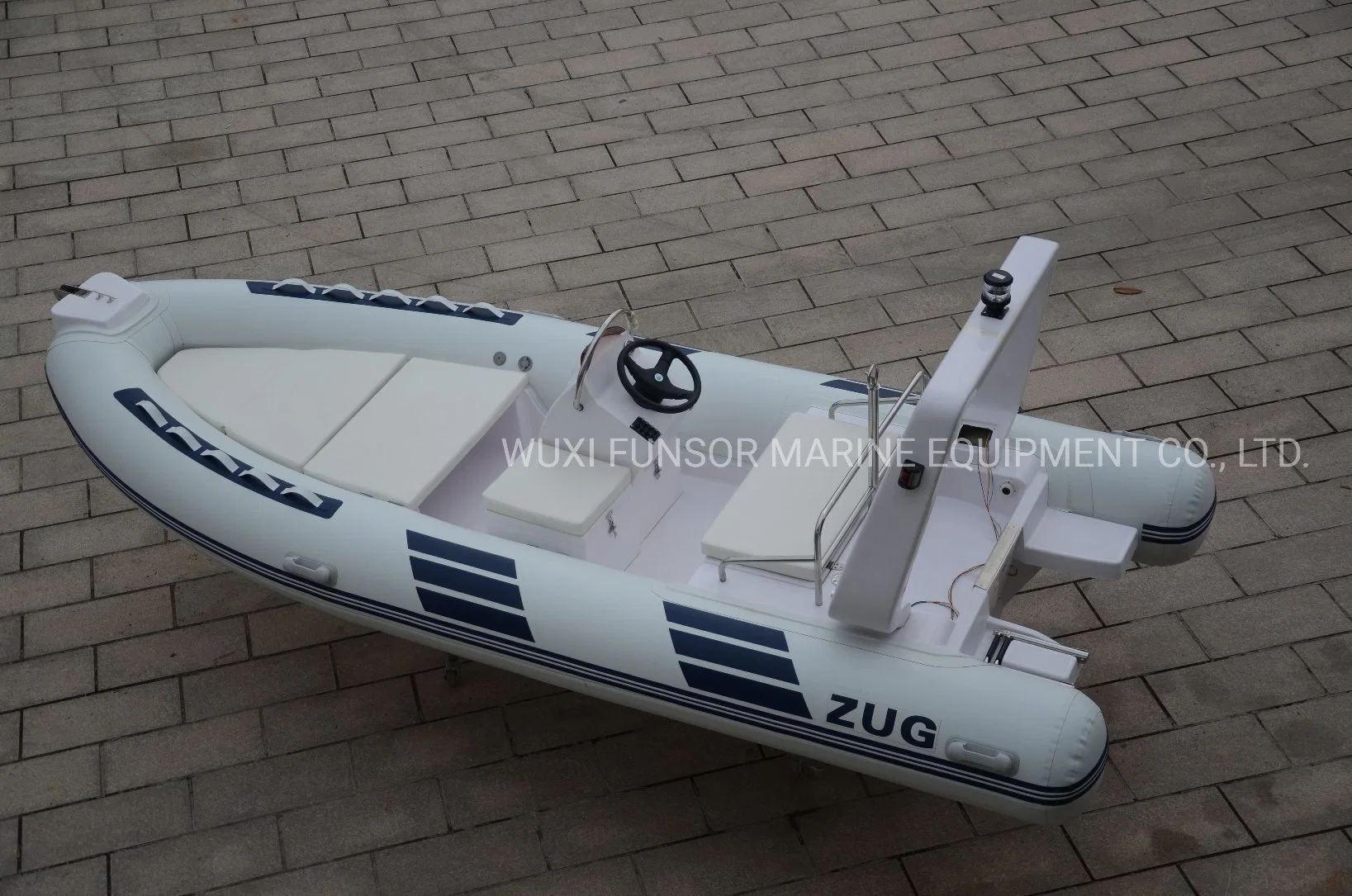 Funsor Fiberglass Hull Hypalon FRP Rigid Inflatable Rib Boat 4.8m 16FT