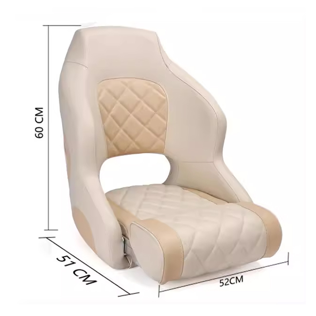 High Quality Adjustable Folding Boat Chair Seat Reversible Passenger Chairs Captain Luxury Seat Boat Seats Marine for Yacht