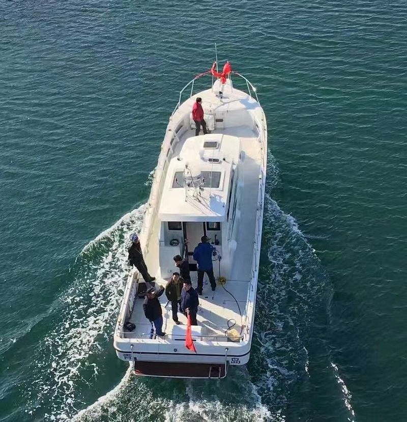 Grandsea 45FT High-Speed Fishing Boat for Sale Inboard Engine Fiberglass Hull