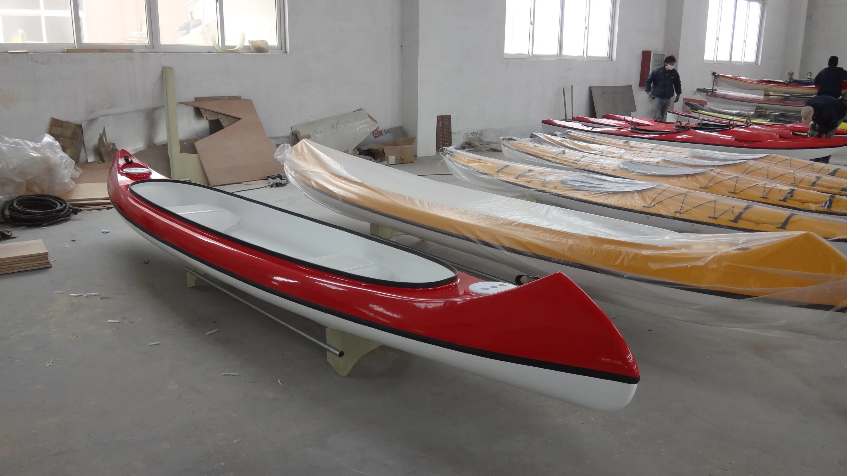 Professional Sit on Top Kayak Fishing Boats Fiberglass Canoe