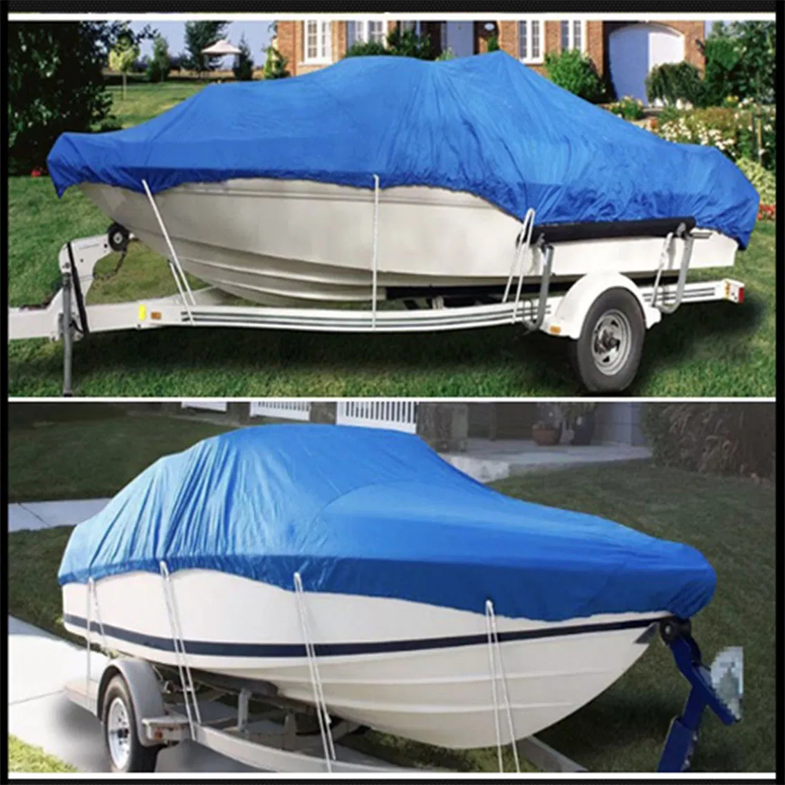 Wholesale Price Customized Size and Logo Boat Cover Waterproof UV Proof Oxford Cloth Boat Cover
