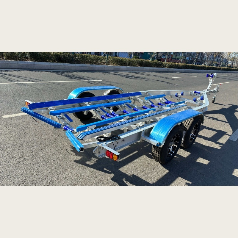 27FT Aluminum Boat Trailer Poly Bunks Model with Tandem Axles