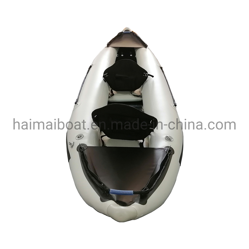 Chinese Sit on Top Fishing Playing Kayak Canoe with PVC Inflatable Pontoons Offshore Waterplay Fishery Canoe Fish Hunting Canoe for 2persons