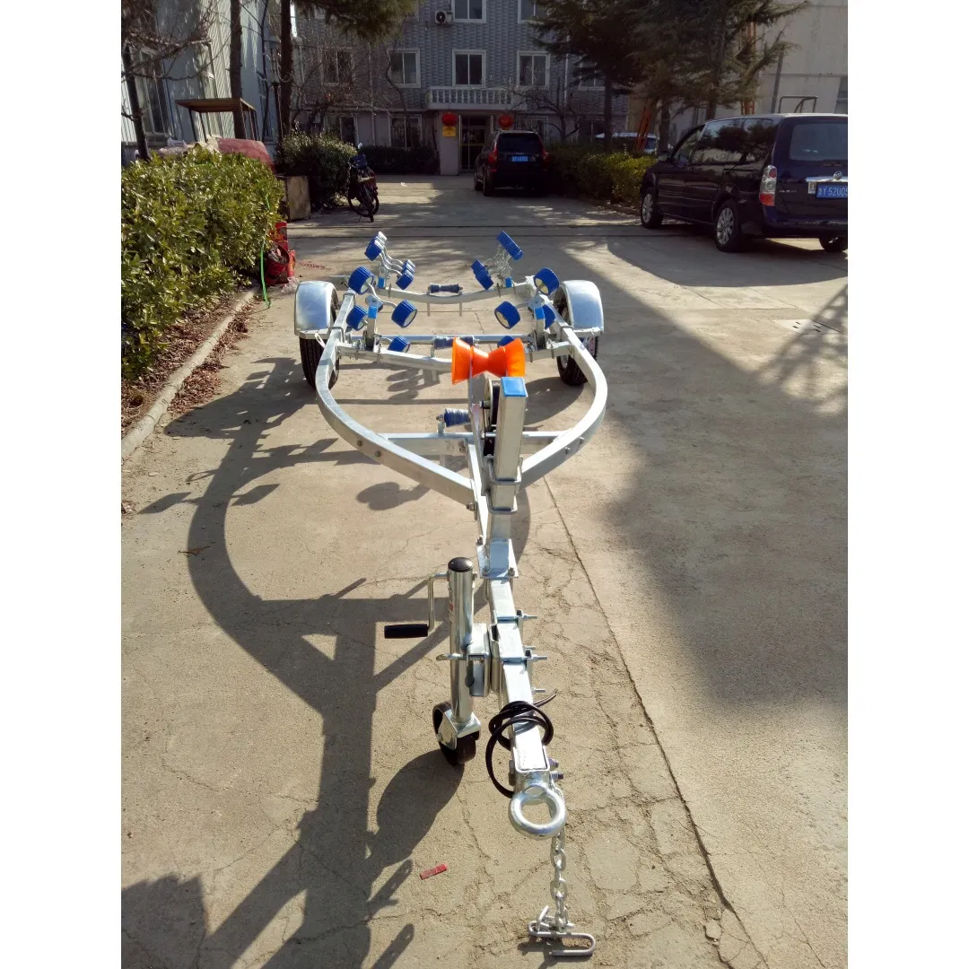 Heavy Duty Silver Boat Trailer for Sailboats with Hydraulic Brake