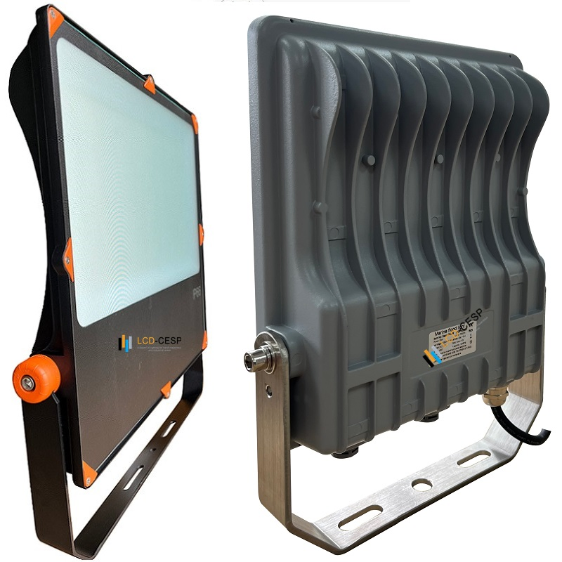 LED Floodlight, 150W, 12-24VDC, 5700K, Narrow Symmetric Optic, 8deg, IP67, Boat Lighting