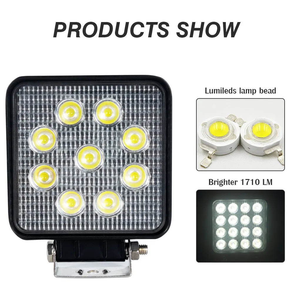Waterproof LED Work Lights Pods Spot Square Work Light Offroad Light LED Fog Light Truck Light Driving Light Boat Lighting for Truck Pickup Jeep SUV ATV