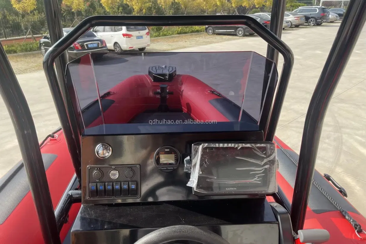 CE China Sport 22FT 620 Inflatable Rigid Orca Hypalon PVC Heavy Duty Rubber Luxury Fishing Family Deep V Aluminum Rib Boat