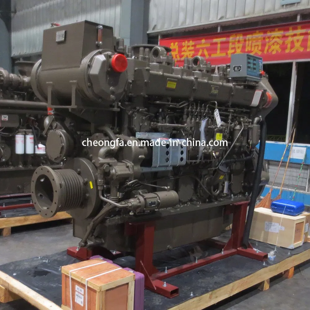CCS Certification Strong Power 1100HP Electric Boat Motor Marine Diesel Engine with Gearbox