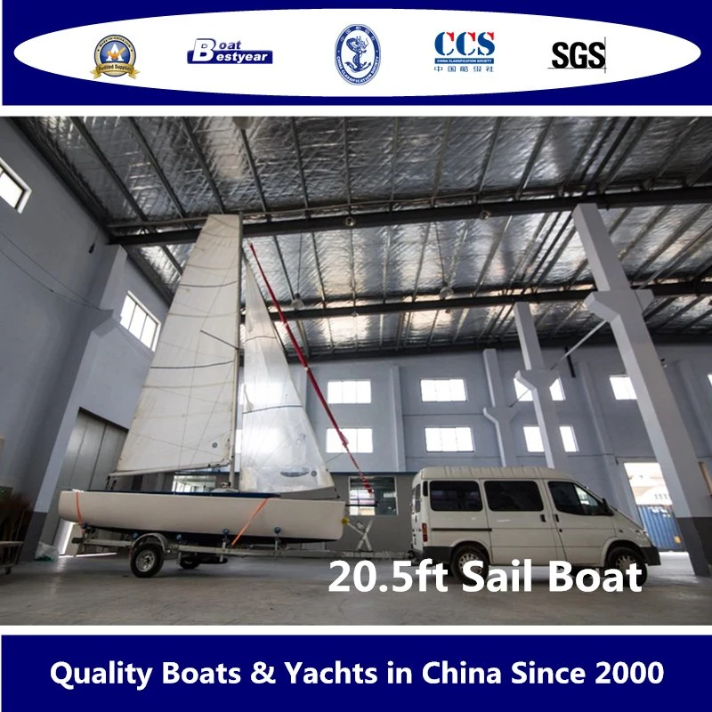 Bestyear 20.5FT Sail Boat with Adjustable or Fixed Sail Boom