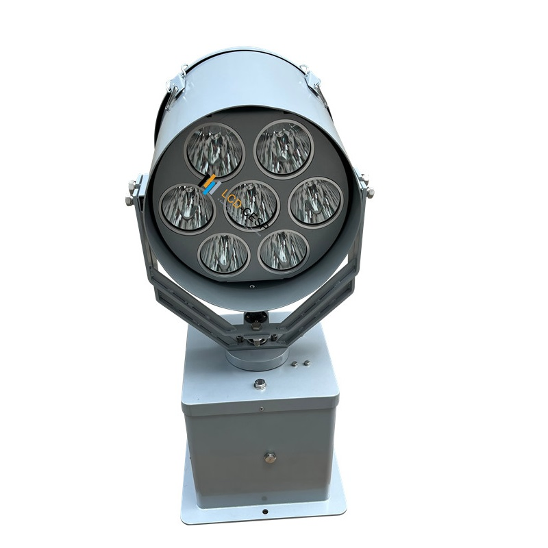 80-350W High-Output Marine Ship LED Spotlight 2deg Focused Beam Angle 1500-6000 Meters Illumination Searchlight IP66/IP67 &IP69K Ribs &amp; Inflatable Boats
