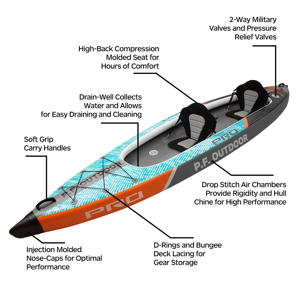 Inflatable Tandem Fishing Boat
