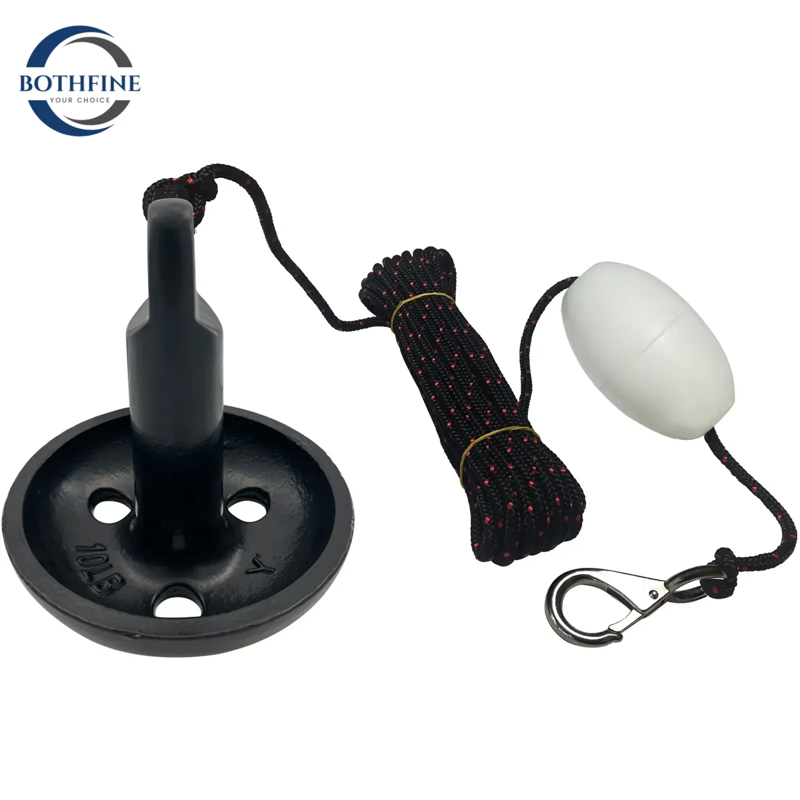 Factory Price of Steel Mushroom Boat Anchors - Black PVC Coated