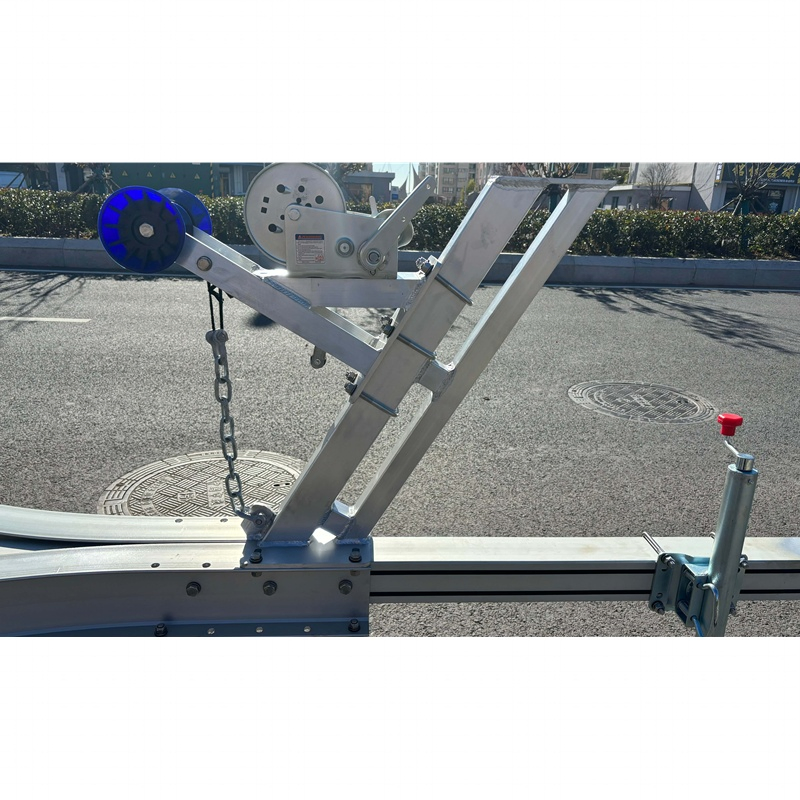 3.5t 8200mm Tandem Axle Hydraulic Brake Rollers Style Aluminum Boat Trailer