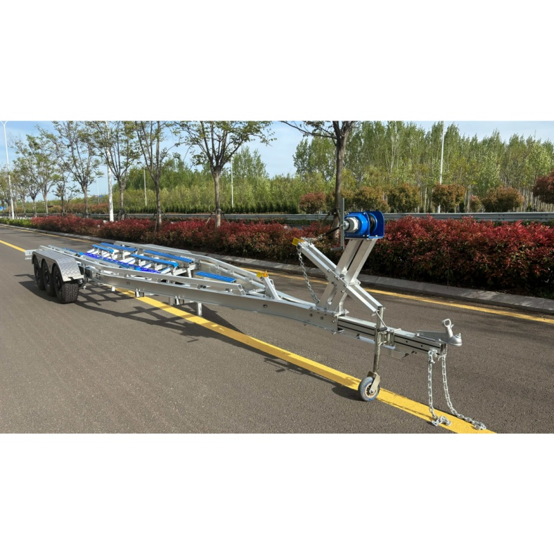 33FT Tri-Axles Hydraulic Brake Aluminum Boat Trailer with Factory Price