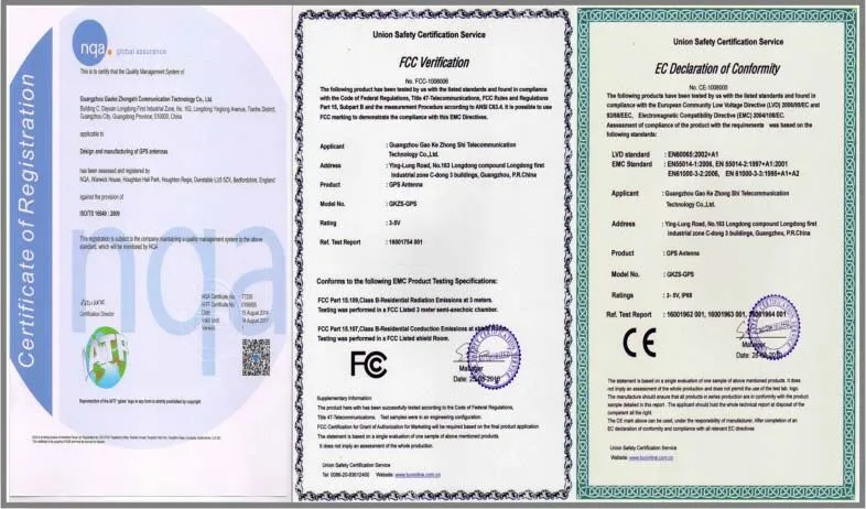 ISO CE RoHS Certification