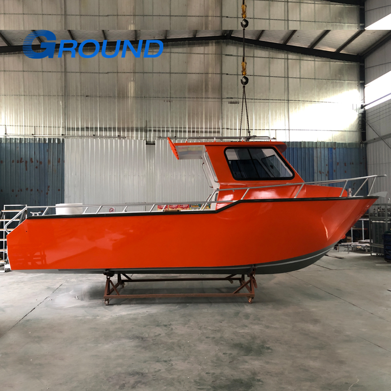 China Manufacturer 8.5m 28FT Cabin Speed Yacht Aluminum Customized Welded Fishing Boat with CE