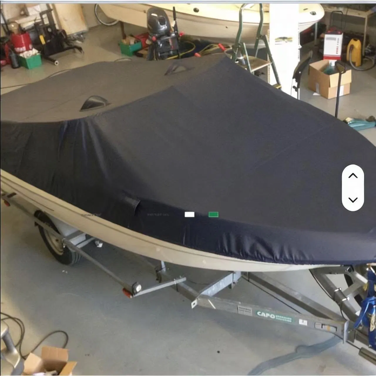 Marine Grade Polyester Oxford Yacht Boat Cover Heavy Duty Waterproof Railerable Cloth V Shape/V-Hull Tri-Hull Runabout